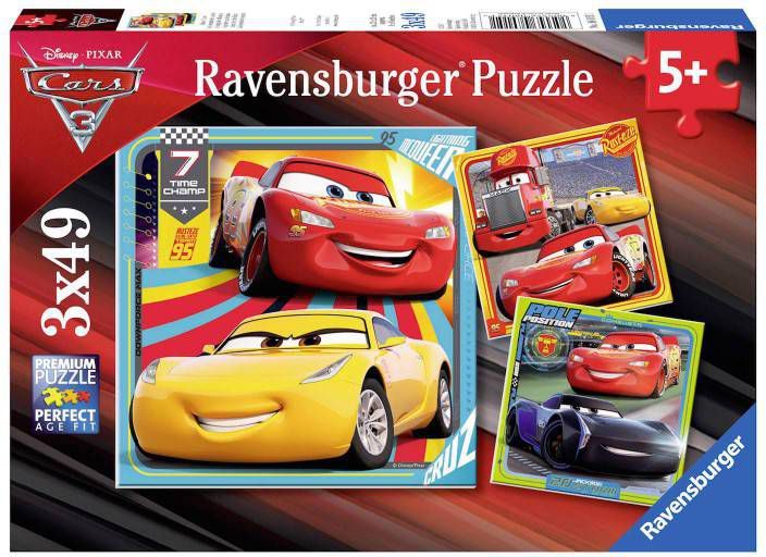 Ravensburger Puzzel Disney Cars 3 Legendes Van De Baan 3 X 49 Stukjes