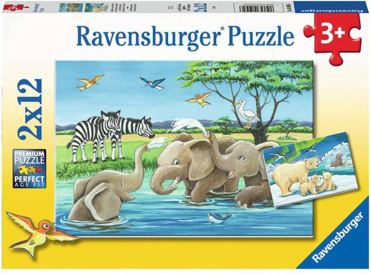 Ravensburger Jonge dieren uit de hele wereld legpuzzel 12 stukjes
