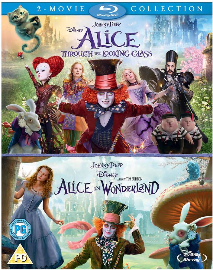 Disney Alice Through the Looking Glass/Alice In Wonderland Dubbelverpakking